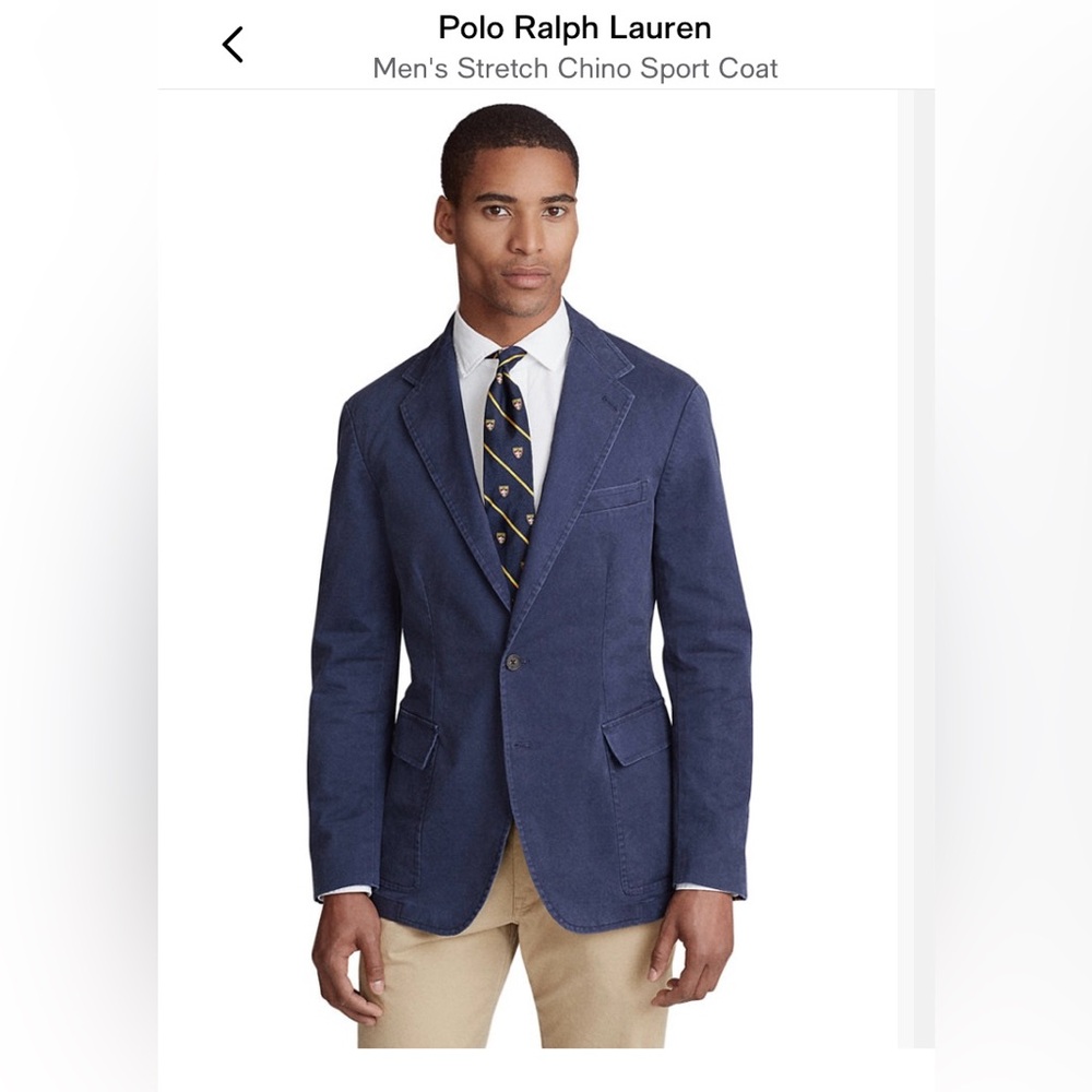 🆕 Polo Ralph Lauren Men's Stretch Chino Sport Coat. Size XL. NWT